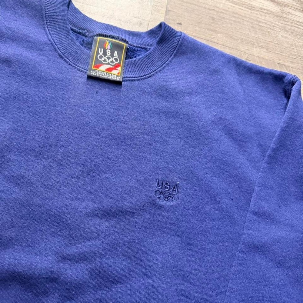 Vintage USA Olympics Crewneck Sweatshirt Navy Boxy Fit Made in USA